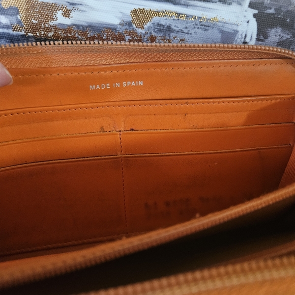 Authentic Chanel Caviar Large Timeless Gusset Zip Around Wallet Orange - Picture 7 of 16